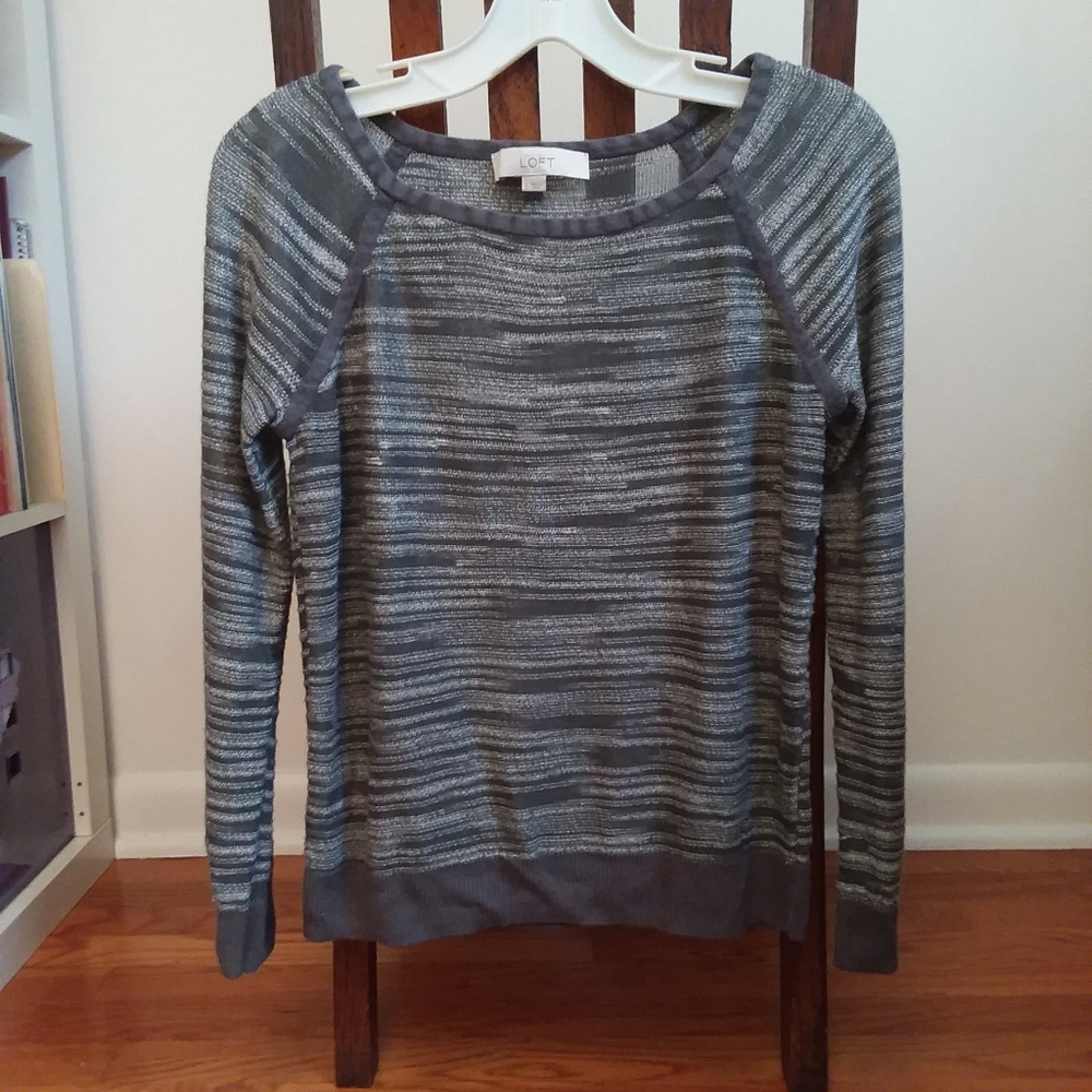 LOFT gray sweater- Size small